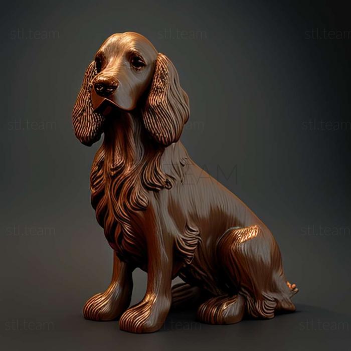 3D модель Пікардійський спанієль собака (STL)